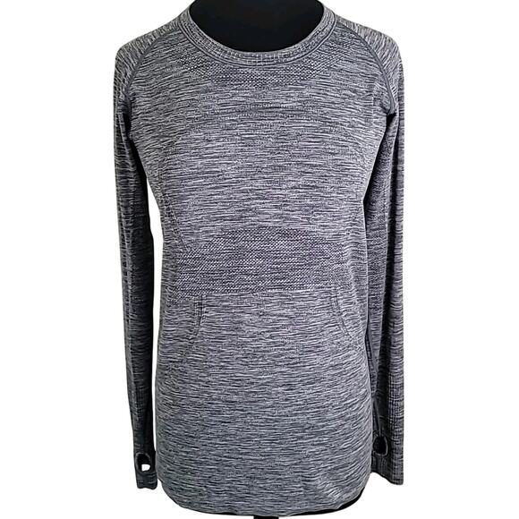 Lululemon Swiftly Tech Long Sleeve Top Gray Size 10 Running Yoga Gym EUC - Picture 5 of 13